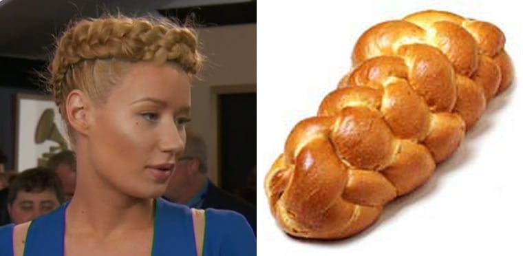 Iggy's hair was definitely giving some challah-bread vibes.
