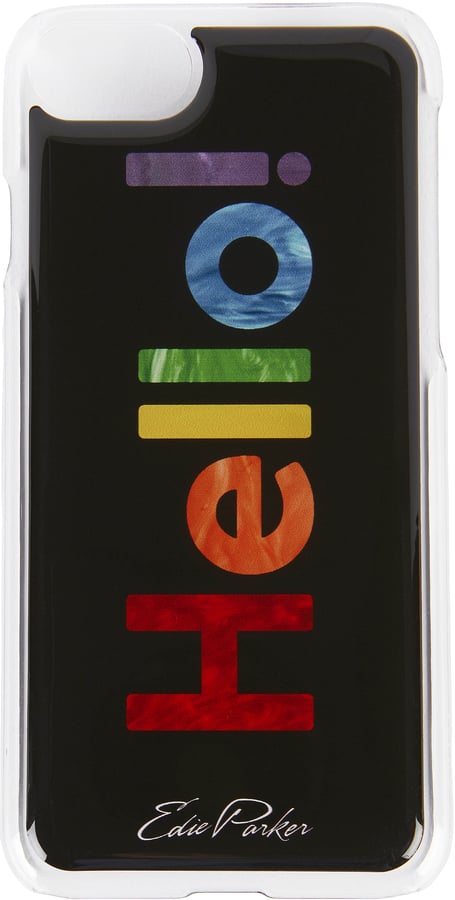 Edie Parker Rainbow Hello! iPhone 6 or 7 Case Black
