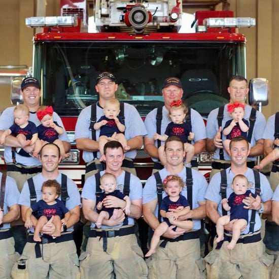 New Dad Firefighters Holding Babies