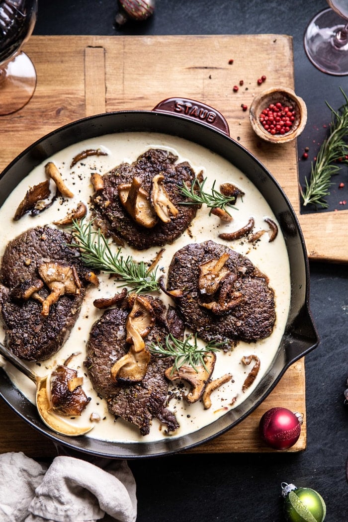 Beef Tenderloin With Wild Mushroom Cream Sauce