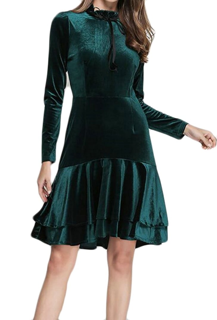 UUYUK Midi Dress | Velvet Dresses on Amazon | POPSUGAR Fashion Photo 11