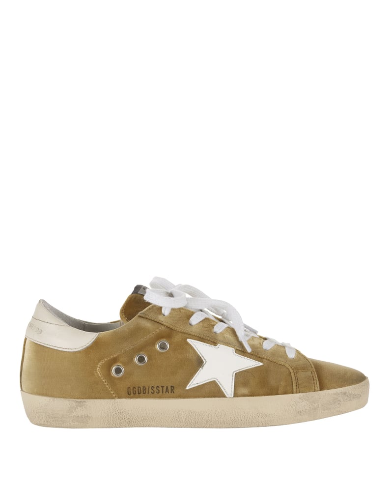 Golden Goose Dark Yellow Velvet Sneakers