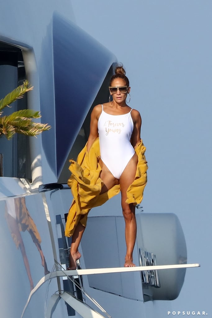 Jennifer Lopez on a Yacht in St. Tropez September 2019