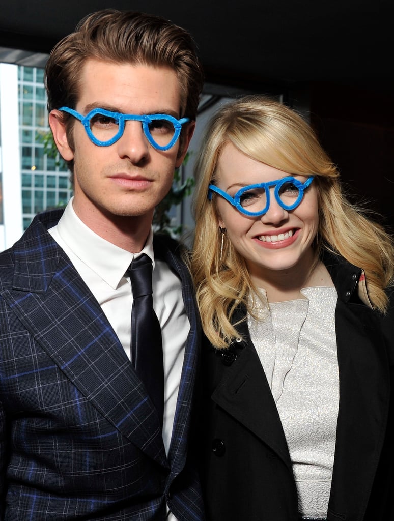 The couple wasn't afraid to laugh at themselves donning matching blue glasses at a charity event in NYC in June 2012.