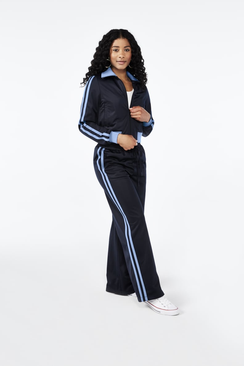 Side-Stripe Crop Athletic Jacket