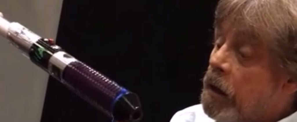 Mark Hamill's Reaction to a Fan's Lightsaber Gift