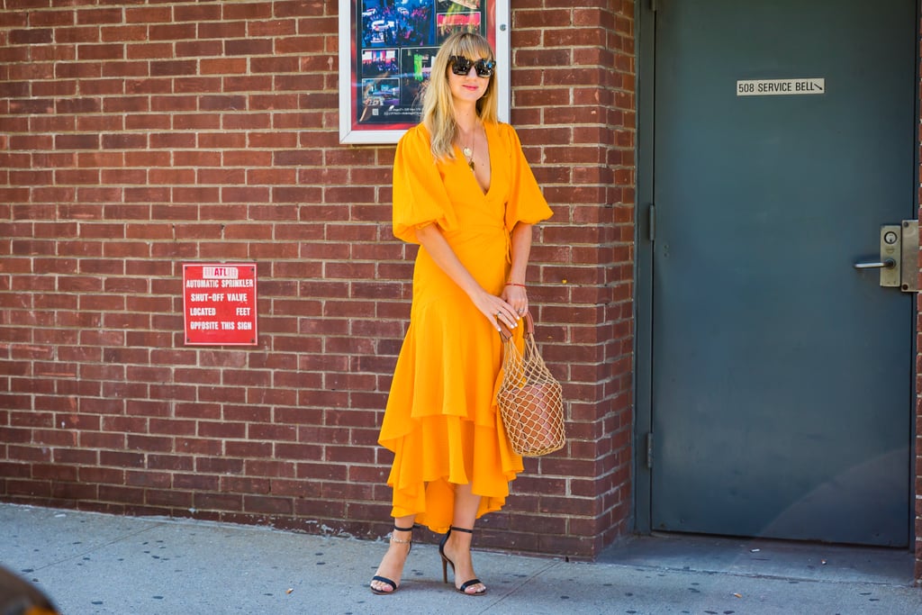 Carry It Wearing a Head-to-Toe Marigold Outfit