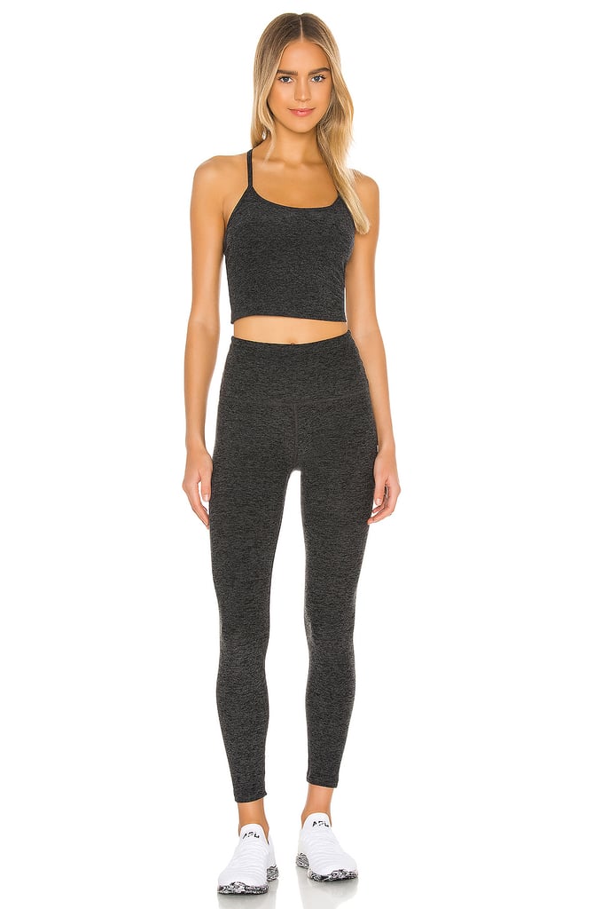 Beyond Yoga Spacedye Slim Racerback Cropped Tank and Take Me Higher Midi Legging