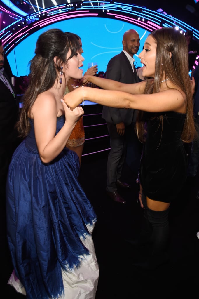 Ariana Grande and Camila Cabello at the 2018 MTV VMAs
