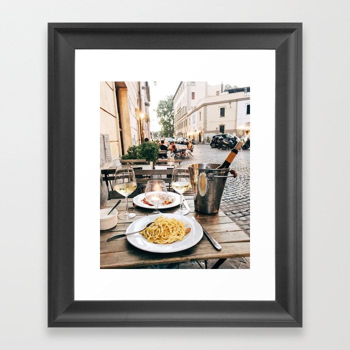 Society6 Dinner in Rome Framed Art Print