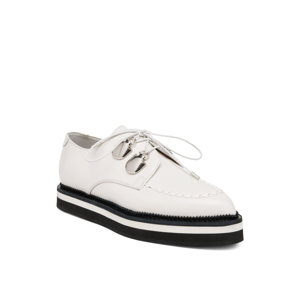 Alexander McQueen 2-Tone Leather Lace-Up Creeper Shoes ($895)
