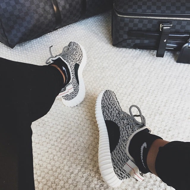 Kylie shared her new kicks on Instagram, captioning the photo "early bird catches the worm."