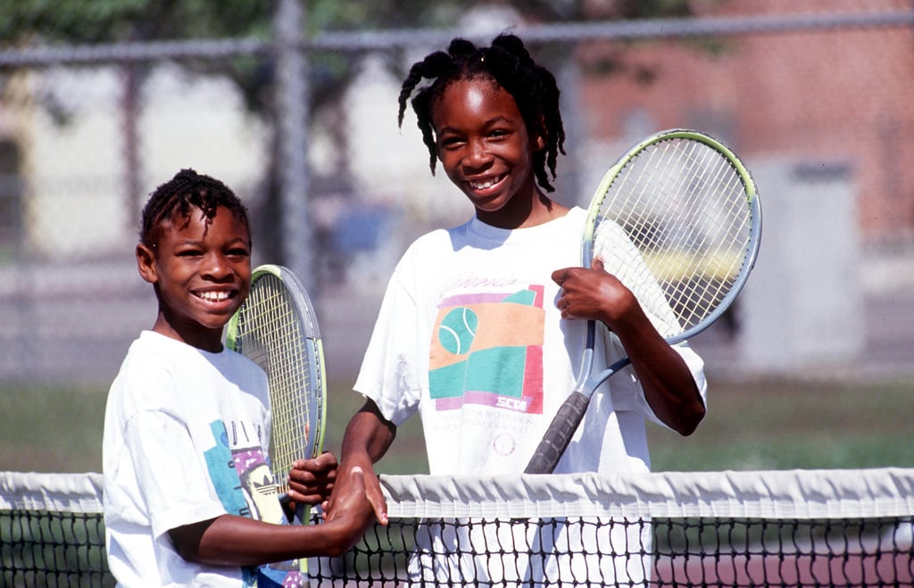 Serena and Venus Williams Shaking Hands After a Match in 1991