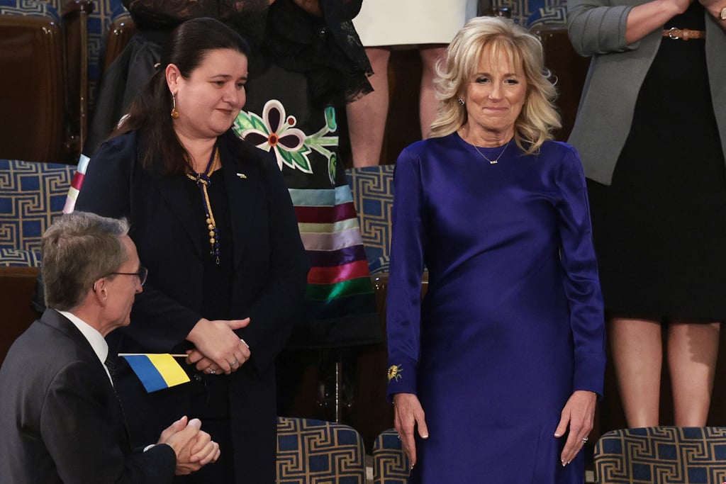 Jill Biden's Blue LaPointe Dress at the State of the Union