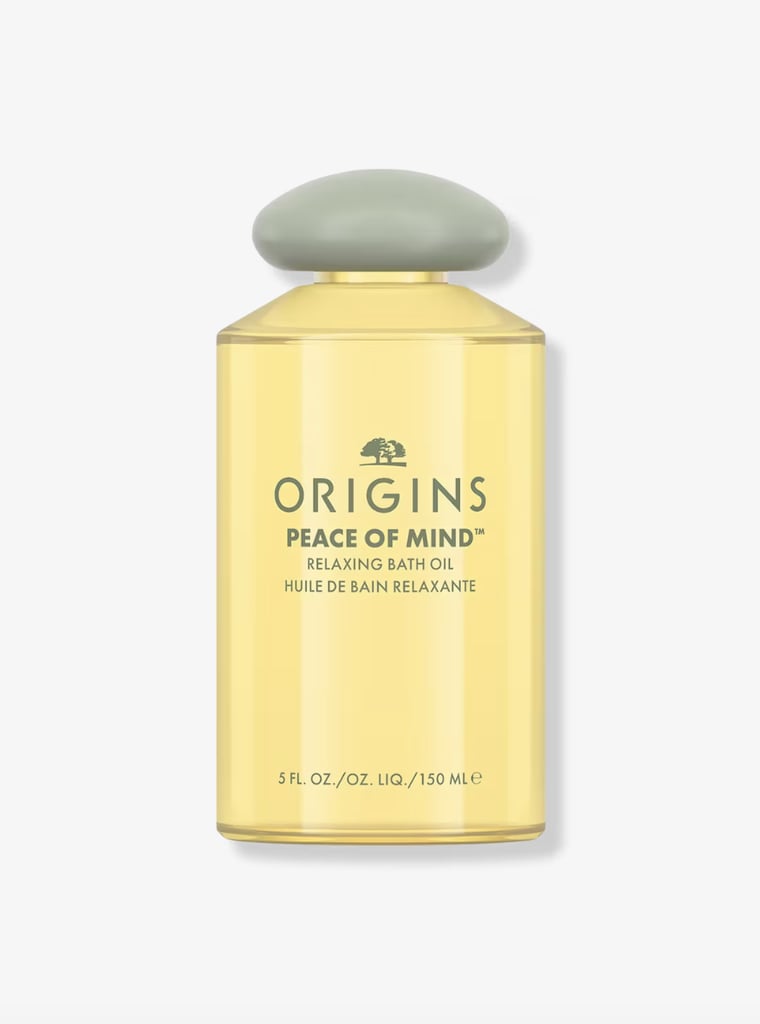 Origins Peace of Mind Relaxing Bath Oil ($22, originally $44)
If pasty skin has you in a chokehold, ward off the winter skin scaries with this bath oil. It's made with sunflower seed, peppermint, basil, and eucalyptus oils to nourish and condition your skin. Not to mention, it gets you in that flow state immediately.