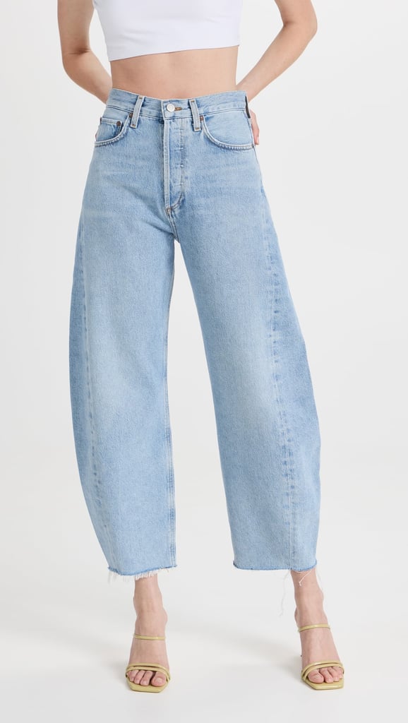 Tapered Leg Jeans: AGOLDE Luna Pieced High Rise Jeans