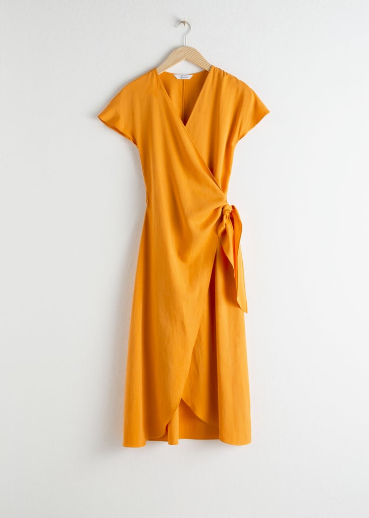 & Other Stories Lyocell Blend Wrap Midi Dress