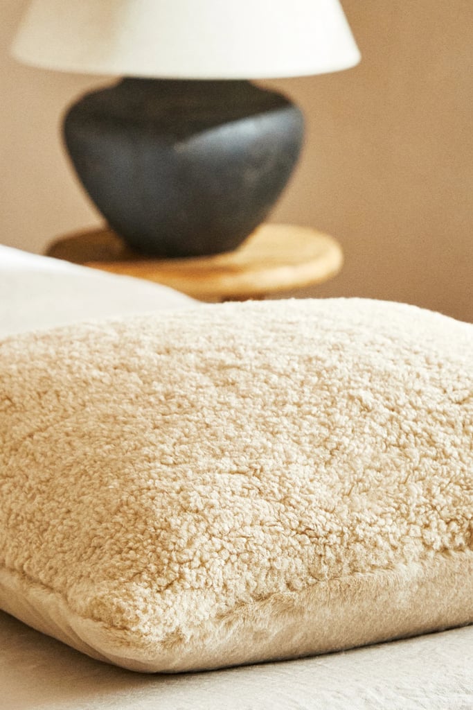 A Cozy Accent Pillow: Zara Faux Fur Throw Pillow