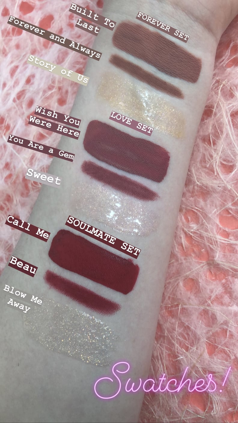 Kylie Cosmetics Valentine's Day Collection Swatches