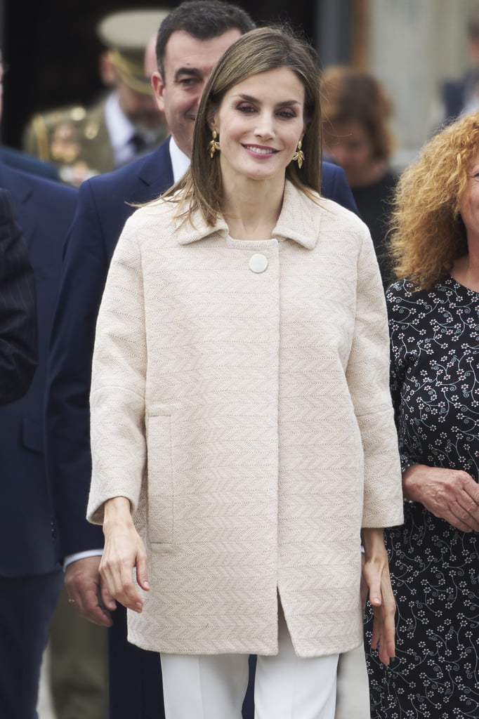 Queen Letizia's Cape Coat Oct. 2016