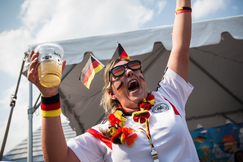 Germany Fans Watching the World Cup Game Against Brazil 2014