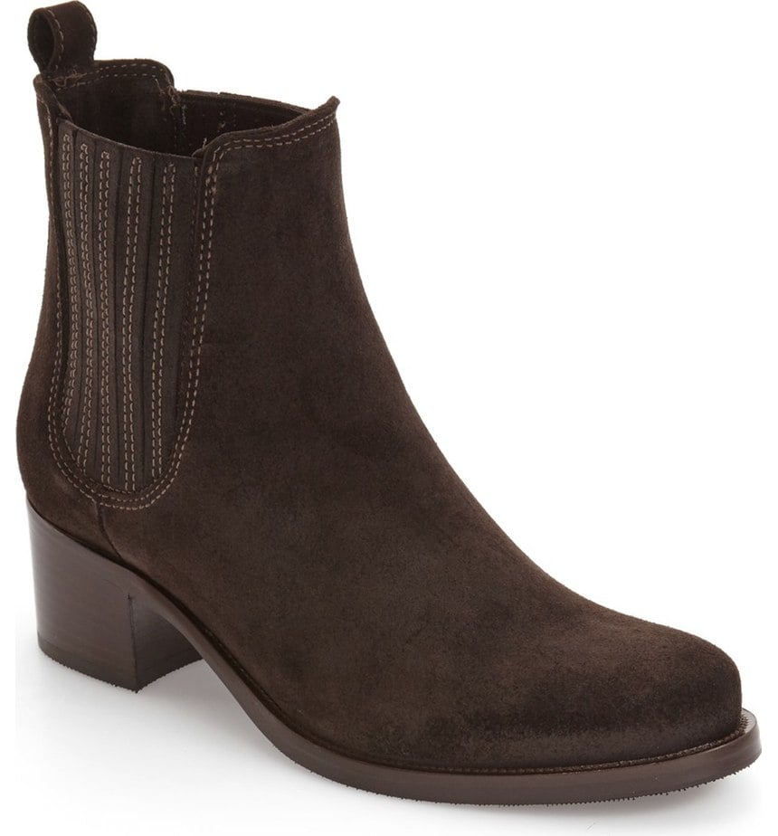 Prince Low-Heel Ankle Boot, Brown 
