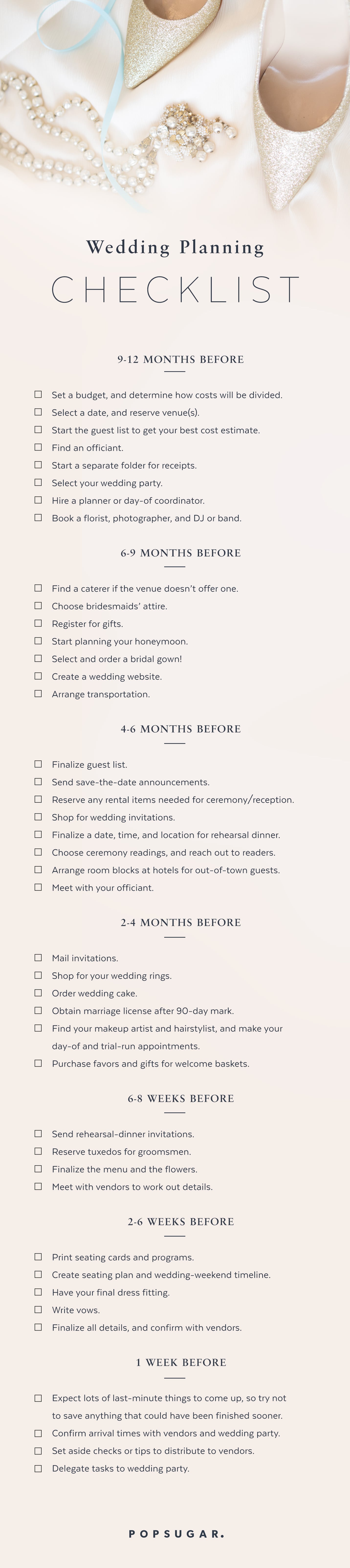Wedding Planning Checklist PS Smart Living
