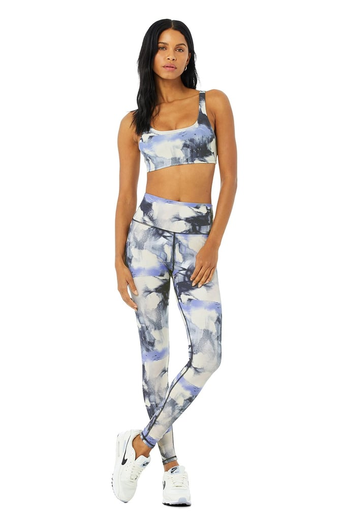 Alo Vapor Graffiti Tie Dye Bra & Vapor High-Waist Graffiti Tie Dye Legging Set