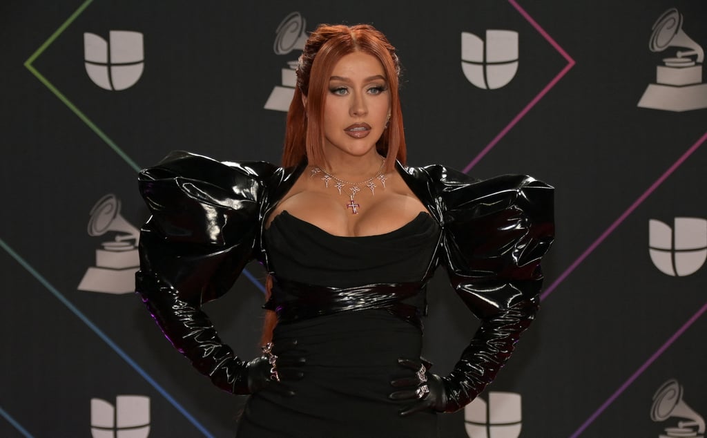 Christina Aguilera Wore a Sexy Black Dress to Latin Grammys