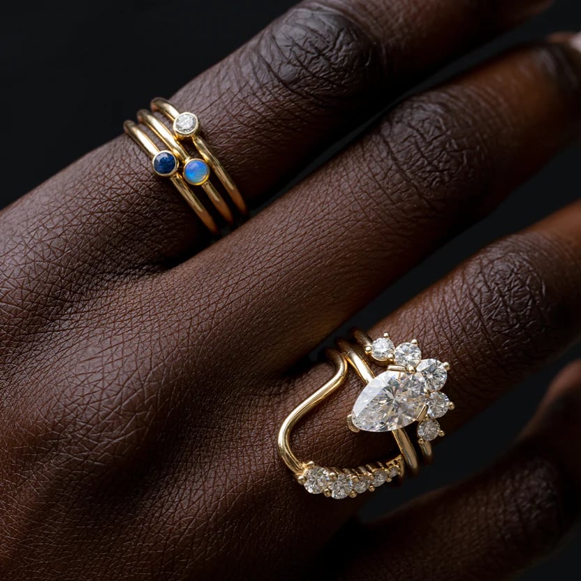 Marrow Fine Jewellery White Diamond Lucy Wave Band 2 200 6