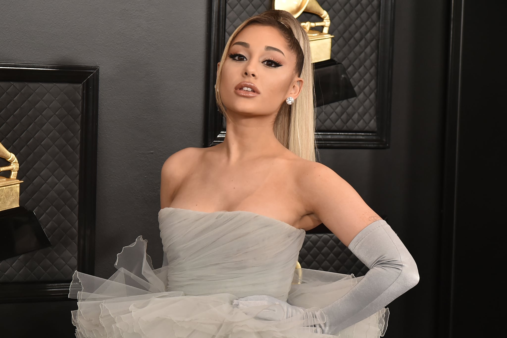 LOS ANGELES, CA - JANUARY 26: Ariana Grande attends the 62nd Annual Grammy Awards at Staples Centre on January 26, 2020 in Los Angeles, CA. (Photo by David Crotty/Patrick McMullan via Getty Images)