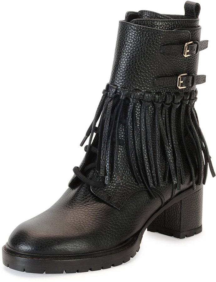 Valentino Tassel Leather Combat Boot ($1,975)