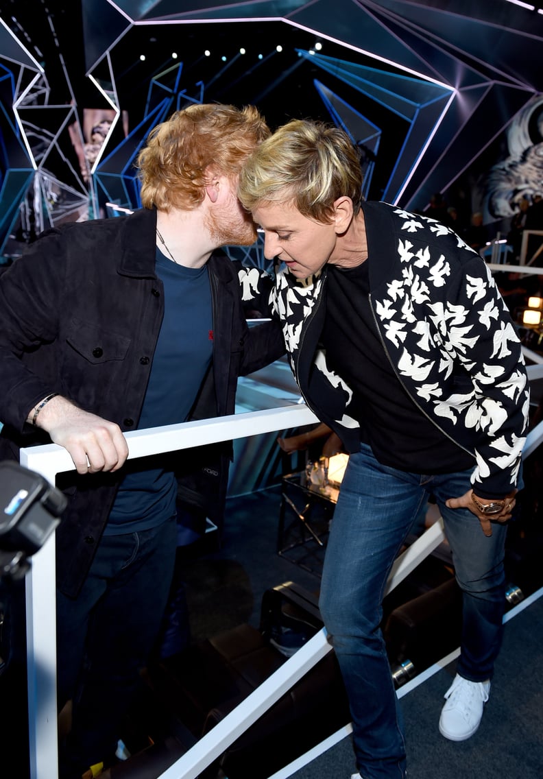 Ed Sheeran and Ellen DeGeneres
