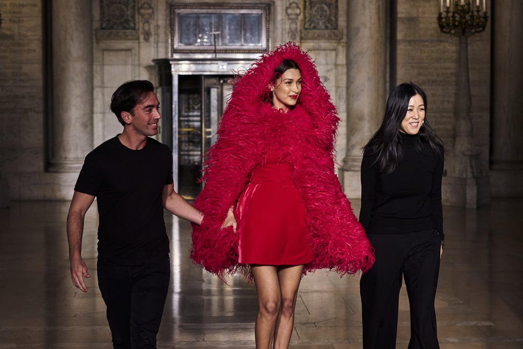 Bella Hadid on the Oscar de la Renta Fall 2020 Runway