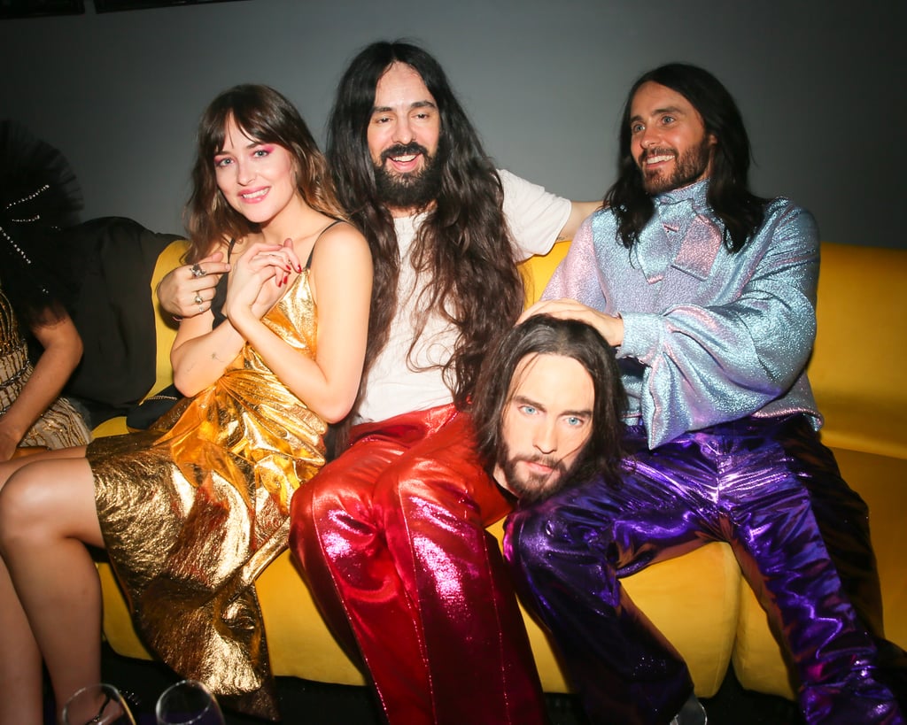 Dakota Johnson, Alessandro Michele, and Jared Leto