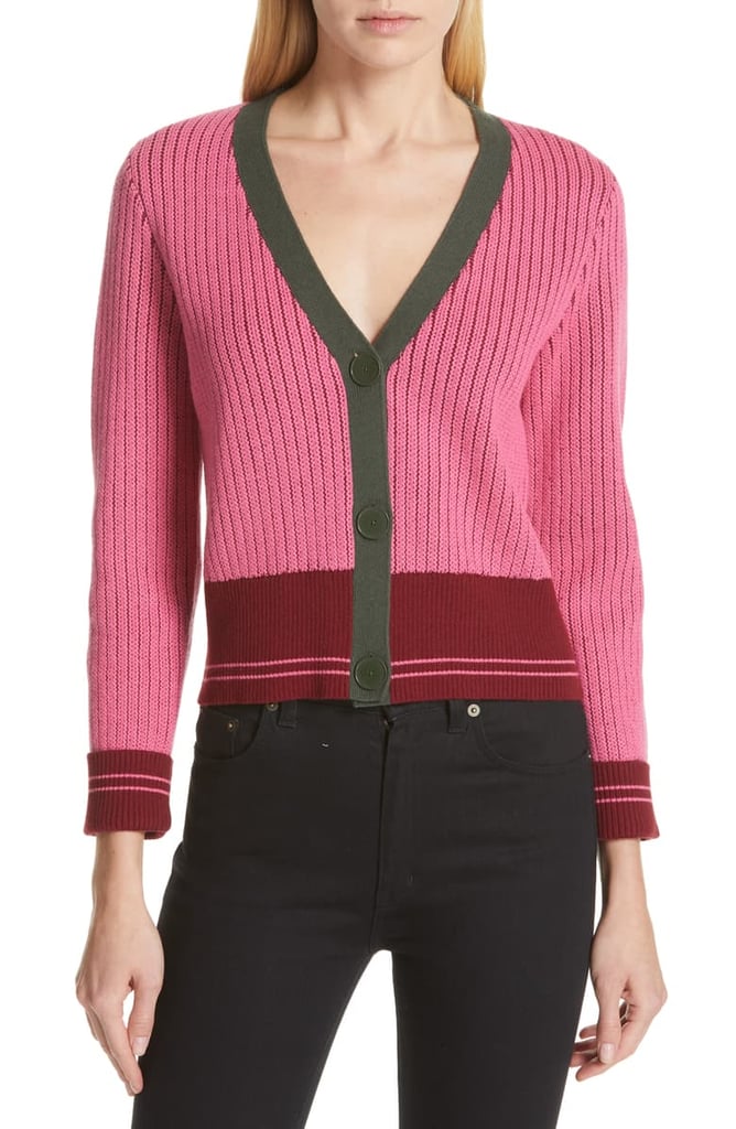 Kate Spade Contrast Ribbed Cardigan