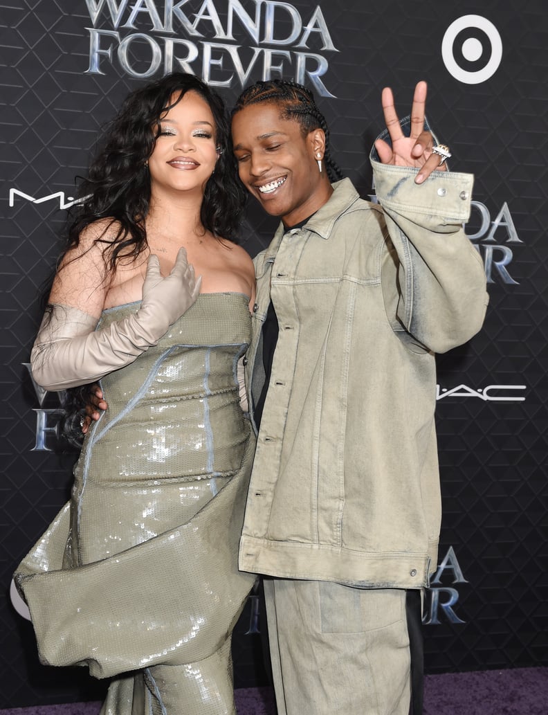 Rihanna and A$AP Rocky at the "Black Panther: Wakanda Forever" World Premiere