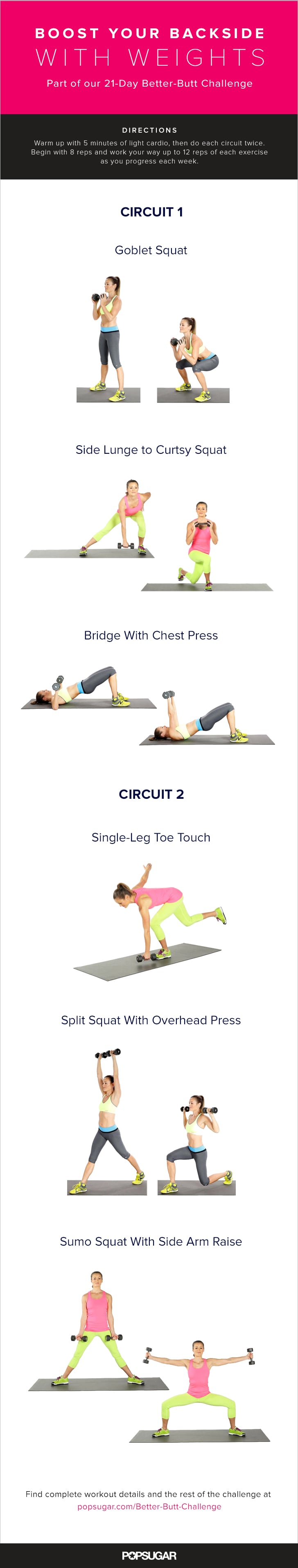 Butt Workout With Weights Popsugar Fitness Photo 7