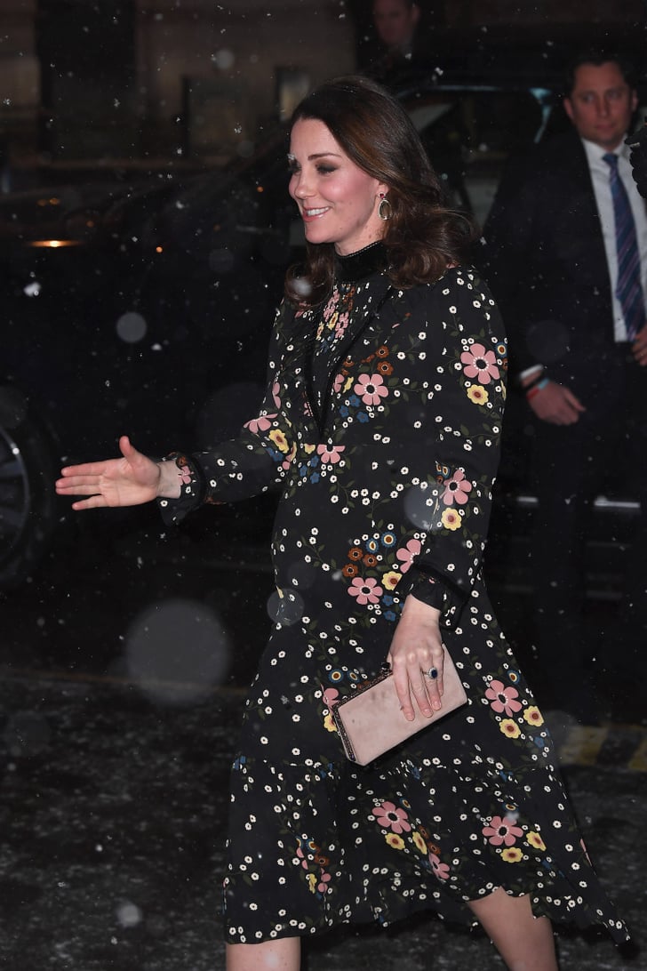 Kate Middleton Black Floral Dress | POPSUGAR Fashion Photo 3