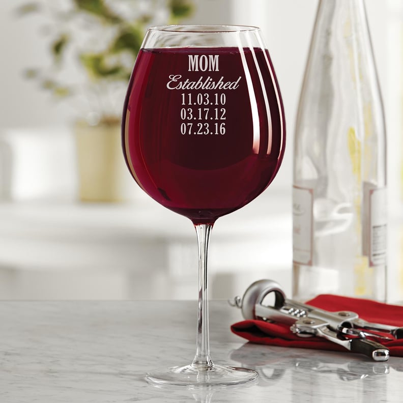 Mom Established Colossal Wine Glass
