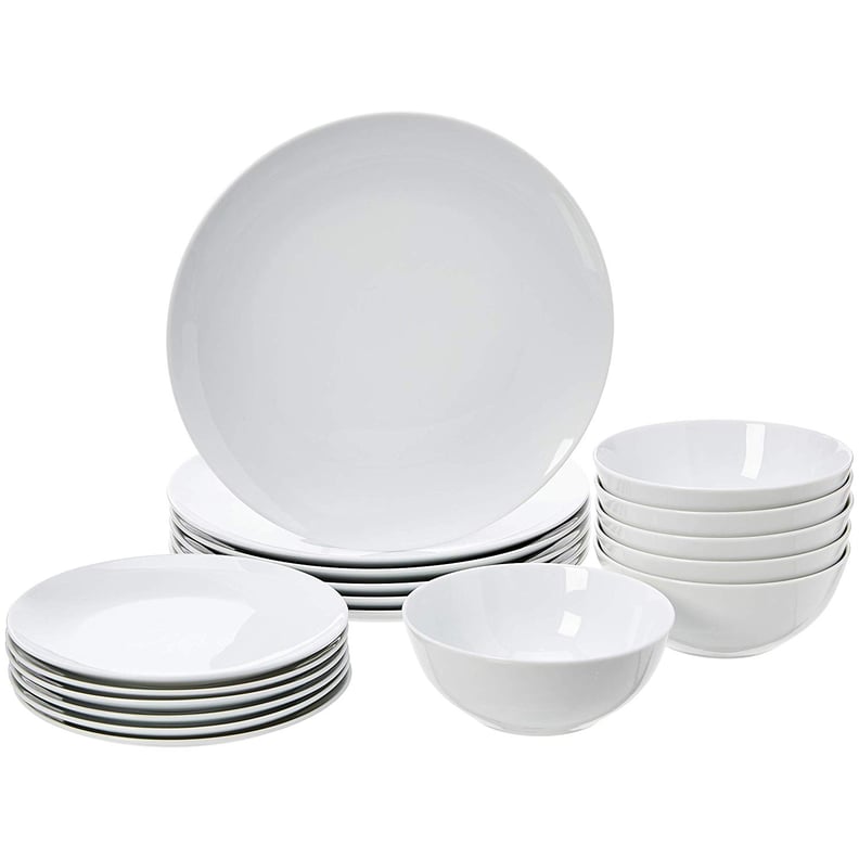 AmazonBasics 18-Piece Kitchen Dinnerware Set