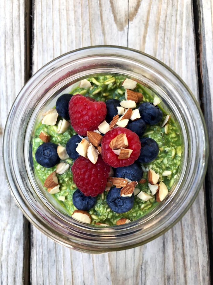 Spinach Overnight Oats Vegan Breakfasts to Lose Weight POPSUGAR