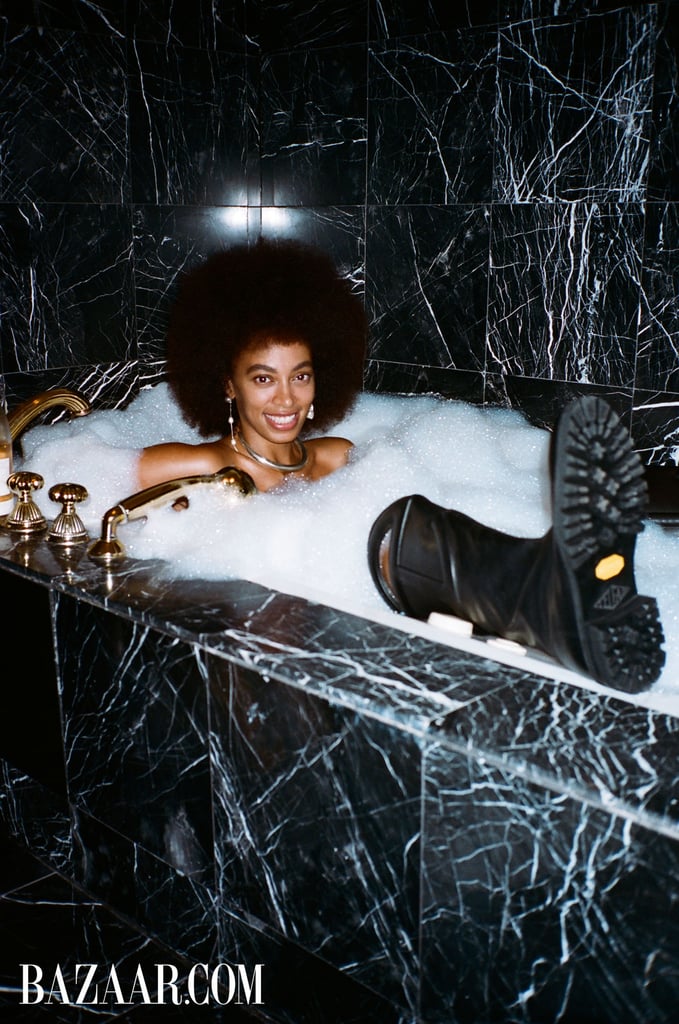 Solange's Telfar boots and Sophie Buhai jewellery take centre stage in this iconic photo.
