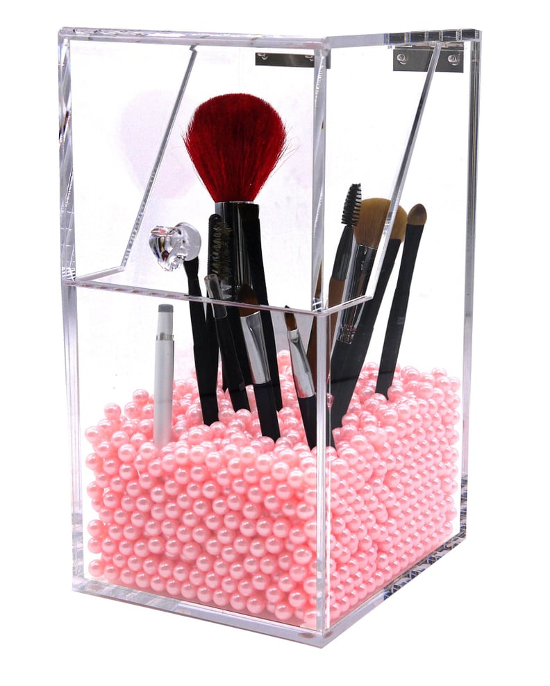 PuTwo Makeup Brush Holder Dustproof Acrylic Storage Box Makeup Organizer
