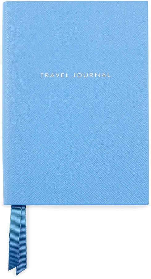 Smythson Leather Travel Journal, Blue ($255)