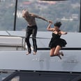 考特尼·卡戴珊和特拉维斯巴克跳下来后游艇一起意大利婚礼