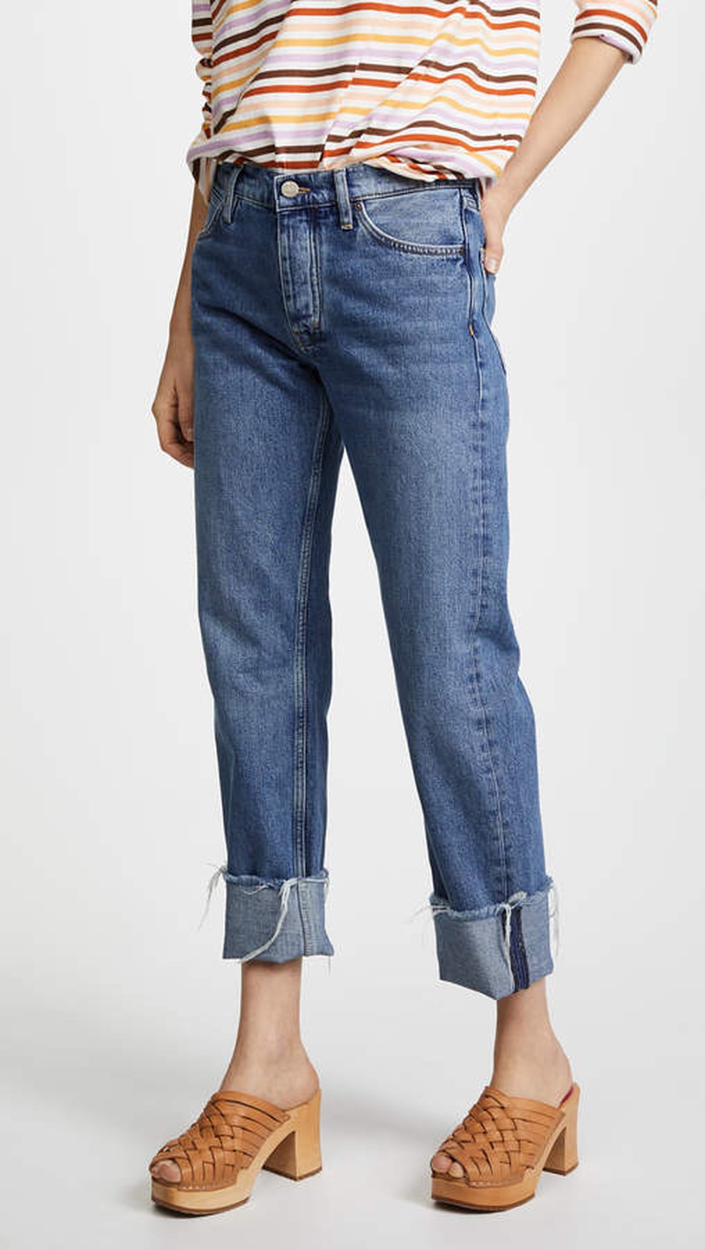 Selena Gomez Wearing Cuffed Jeans | POPSUGAR Fashion