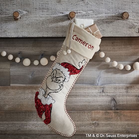 Grinch Sequin Stocking