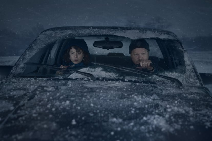 Im Thinking Of Ending Things. Jessie Buckley as Young Woman, Jesse Plemons as Jake in Im Thinking Of Ending Things. Cr. Mary Cybulski/NETFLIX © 2020