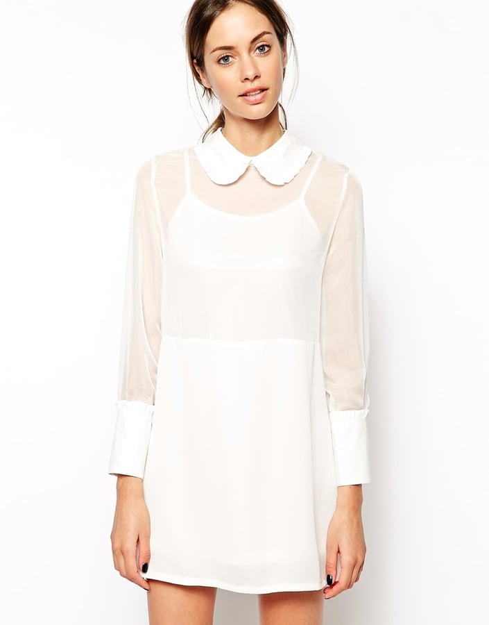 ASOS White Collared Dress
